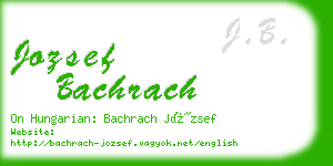 jozsef bachrach business card